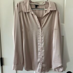 Torrid Women's Cream Button Down Shirt Satin Size 1